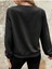 Unisex Kalp Baskılı Sweatshirt Bisiklet Yaka Oversize Sweatshirt 3