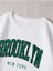 Brooklyn New York Baskılı Bisiklet Yaka Ünisex Oversize Sweatshirt 2