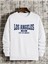 Los Angeless Baskılı Bisiklet Yaka Ünisex Oversize Sweatshirt 1