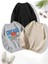 Bisiklet Yaka 3 Renk Baskılı Oversize Sweatshirt 1