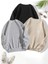 Bisiklet Yaka 3 Renk Baskılı Oversize Sweatshirt 2