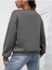 Kalp Baskılı Oversize Sıfır Yaka Sweatshirt 2