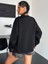 Racing 98 Speed Baskılı Bisiklet Yaka Ünisex Siyah Oversize Sweatshirt 2
