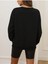 Game Night Baskılı Bisiklet Yaka Ünisex Siyah Oversize Sweatshirt 3