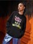 Black Walls Stay Nothing Baskılı Ünisex Siyah Kapüşonlu Oversize Sweatshirt 1