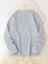 Kurdele Baskılı Kadın Oversiz Gri Sweatshirt 3