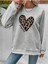 Kalp Baskılı Oversize Sıfır Yaka Sweatshirt 2