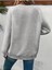 Kalp Baskılı Oversize Sıfır Yaka Sweatshirt 3