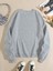 Kadın Baskılı Oversize Sıfır Yaka Sweatshirt 2