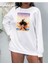 Voleybol Milli Takımı Vargas Ebrar Baskılı Bisiklet Yaka Beyaz Ünisex Boyfirend Oversize Sweatshirt 1