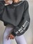Unisex Do What Makes Baskılı Bisiklet Yaka Baskılı Oversize Sweatshirt 3