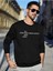 Put Everything Baskılı Siyah Bisiklet Yaka Oversize Sweatshirt 1