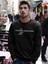 Put Everything Baskılı Siyah Bisiklet Yaka Oversize Sweatshirt 2