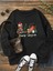 New Years Baskılı Bisiklet Yaka Siyah Ünisex Oversize Sweatshirt 1