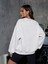 Exit The Space Baskılı Bisiklet Yaka Ünisex Beyaz Oversize Sweatshirt 3