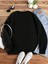 Papatya Baskılı Oversiz Bisiklet Yaka Kadın Sweatshirt 3