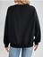 Princess Yazı Baskılı Bisiklet Yaka Ünisex Siyah Oversize Sweatshirt 3