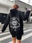 Ay Tutulması Baskılı Kapüşonlu Ünisex Oversize Sweatshirt 1