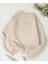 Çiçek Cep Baskılı Bisiklet Yaka Salaş Eşofman Üstü Oversize Sweatshirt 2