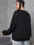 80's Years Teyp Baskılı Bisiklet Yaka Ünisex Siyah Oversize Sweatshirt 3