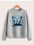 Kadın Sense Kelebek Baskılı Oversize Sweatshirt 1