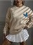 Kadın Finished Bules Oversize Sweatshirt 3