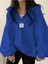 Unisex V-Yaka Kapüşonlu Basic Oversize Swetshirt 3