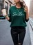 Smile Baskılı Bisiklet Yaka Unisex Oversize Sweatshirt 1