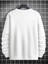 Aslan Baskılı Beyaz Bisiklet Yaka Ünisex Oversize Sweatshirt 2