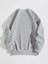 Gri Bisiklet Yaka Ünisex Oversize Sweatshirt 2