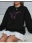 Kedi Dostu Baskılı Bisiklet Yaka Ünisex Oversize Sweatshirt 1