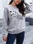 Tüy Baskılı Oversize Sıfır Yaka Sweatshirt 4