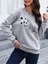 Tüy Baskılı Oversize Sıfır Yaka Sweatshirt 5