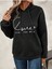 Love Is All You Need Baskılı Ünisex Siyah Kapüşonlu Oversize Sweatshirt 1