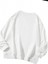 Yeni Yıl Temalı Bisiklet Yaka Beyaz Ünisex Oversize Sweatshirt 2