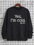 I'am Cold Baskılı Beyaz Bisiklet Yaka Ünisex Oversize Sweatshirt 1