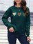 Minimal 3lü Kalp Baskılı Bisiklet Yaka Unisex Oversize Sweatshirt 3