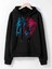 Neon Baskılı Oversize Kapüşonlu Sweatshirt 1