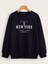 N.york Downtown Baskılı Oversize Sweatshirt 1