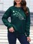 Tüy Baskılı Oversize Sıfır Yaka Sweatshirt 4