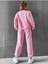 Siyah Black Pink Kapşonlu Sweatshirt Alt Üst Takım 3