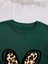 Unisex Yeşil Be Happy Baskılı Oversize Sweatshirt 3