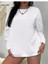 Düz Renk Basic Ünisex Bisiklet Yaka Oversize Sweatshirt 1