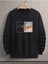 Varoluş Baskılı Bisiklet Yaka Ünisex Oversize Sweatshirt 2