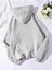 Düz Basic Ünisex Siyah Beyaz Gri Kapüşonlu Oversize Sweatshirt 3