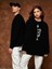 2'li Aslan/kaplan Baskılı Bisiklet Yaka Salaş Eşofman Üstü Oversize Sweatshirt 2