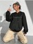 Energetic Baskılı Ünisex Siyah Kapüşonlu Oversize Sweatshirt 3