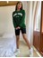New York U.s.a Baskılı Bisiklet Yaka Ünisex Oversize Sweatshirt 3