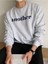 Another Baskılı Gri Bisiklet Yaka Oversize Sweatshirt 3