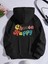Choose Happy Baskılı Kapüşonlu Oversize Sweatshirt 1
